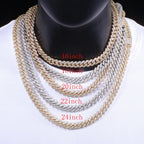 Iced Out Cuban Chain Necklace Stainless Steel 8-25MM