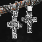 Jesus Cross Pendant Necklace — Stainless Steel