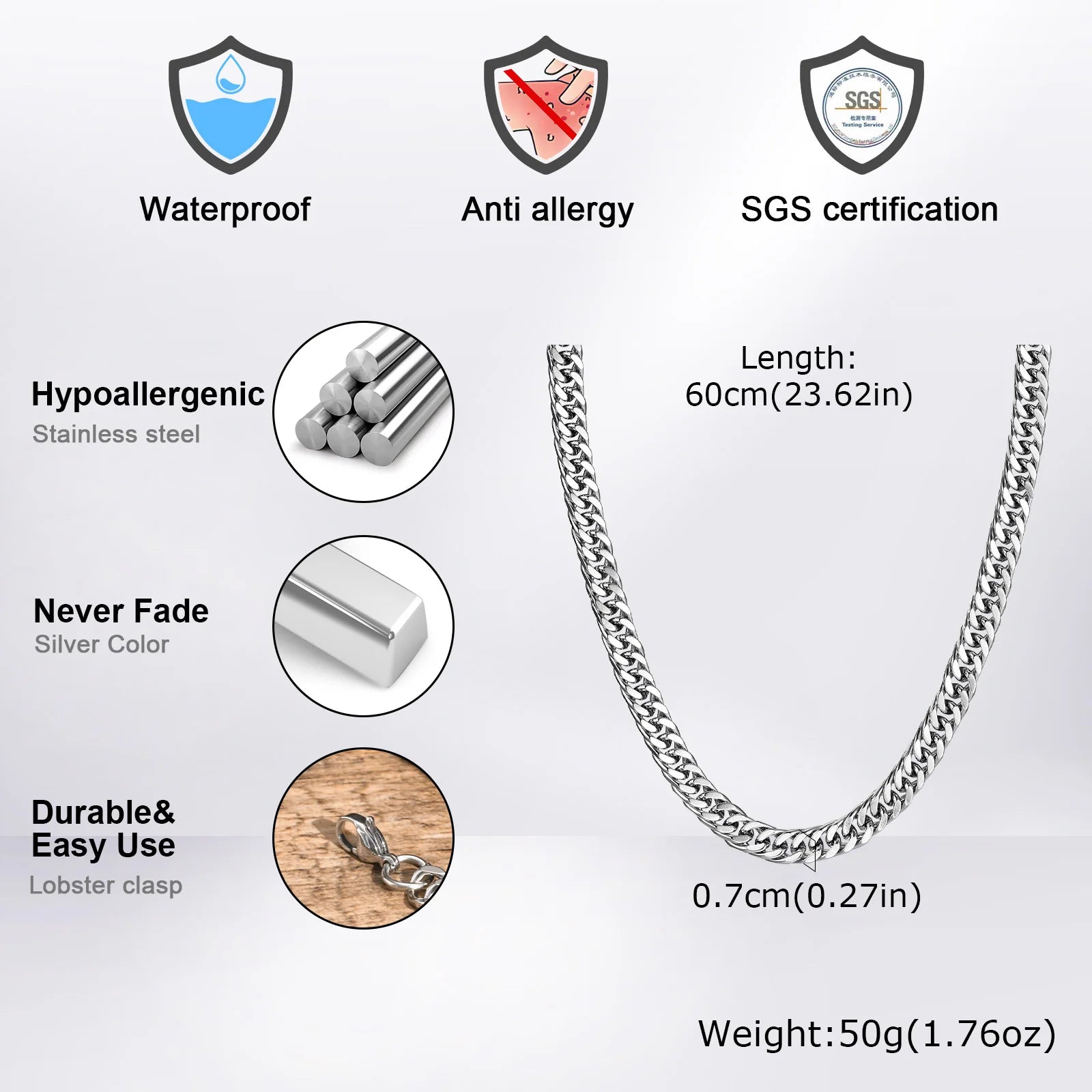 Miami Cuban Chain Necklace — Silver