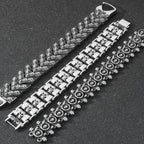 Gothic 25MM Width Skull Head Link Chain Bracelet for Men 316L Stainless Steel Men's Bracelets Punk Rock Jewelry