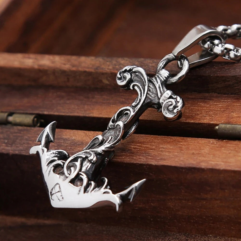 Viking Anchor Pendant — 316L Stainless Steel