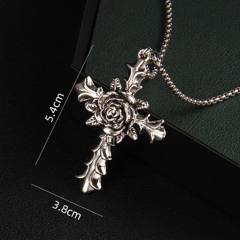 Cross Steel Pendant Rose Summer Earth Jumpy