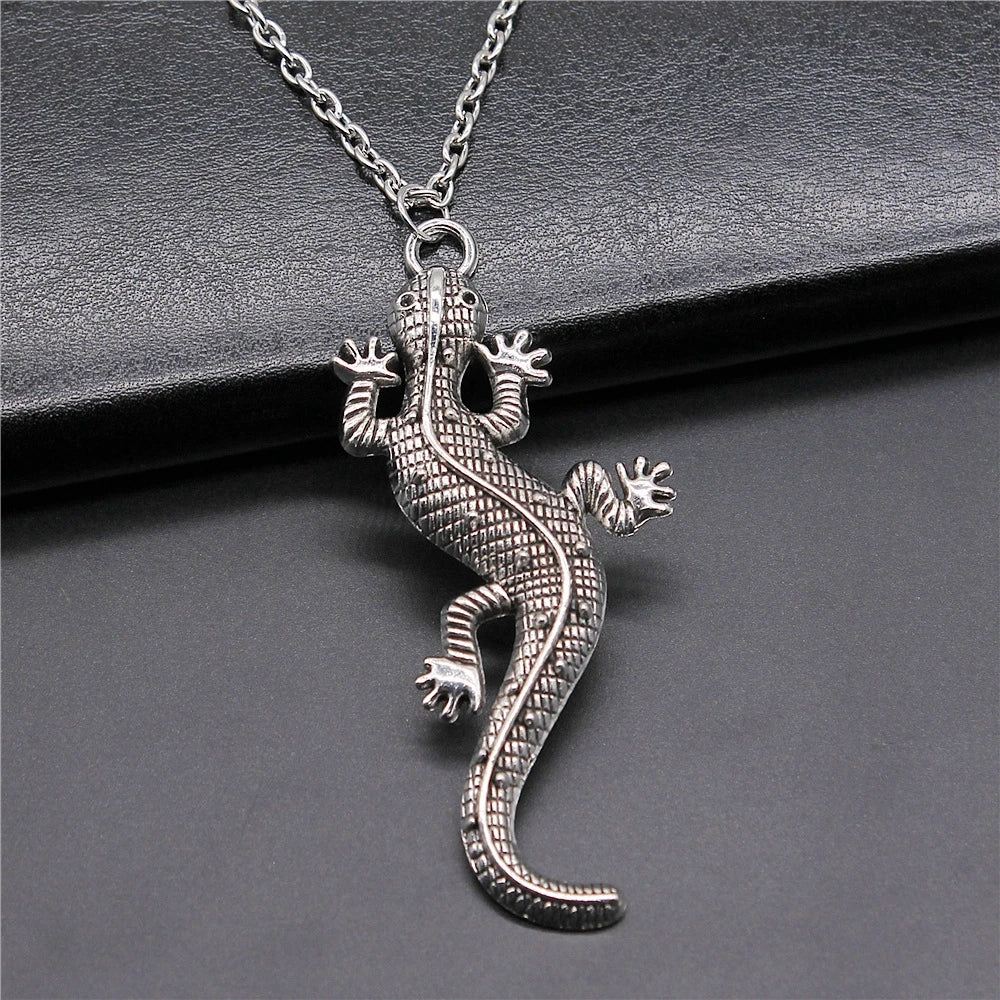 Cold Blooded Reptile Lizard Gecko Chameleon Pendant Necklace For Women Men