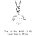New Fashion Peace Symbol Pendants Necklace Jewelry Gift Peace Sign Peace Dove Necklace For Women
