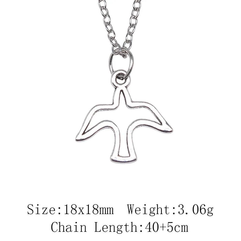 New Fashion Peace Symbol Pendants Necklace Jewelry Gift Peace Sign Peace Dove Necklace For Women