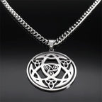 Celtic Trinity Triple Spiral Pendant — Silver