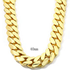 Gold Cuban Chain Necklace 30/40MM Smooth Statement