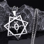 Silver Statement Pendant Necklace — Stainless Steel