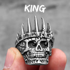 Various Skull Rings 316L Stainless Steel Men Skulls Ring Simple Skeleton Punk Rock Party for Rider Male Friend Jewelry Best Gift