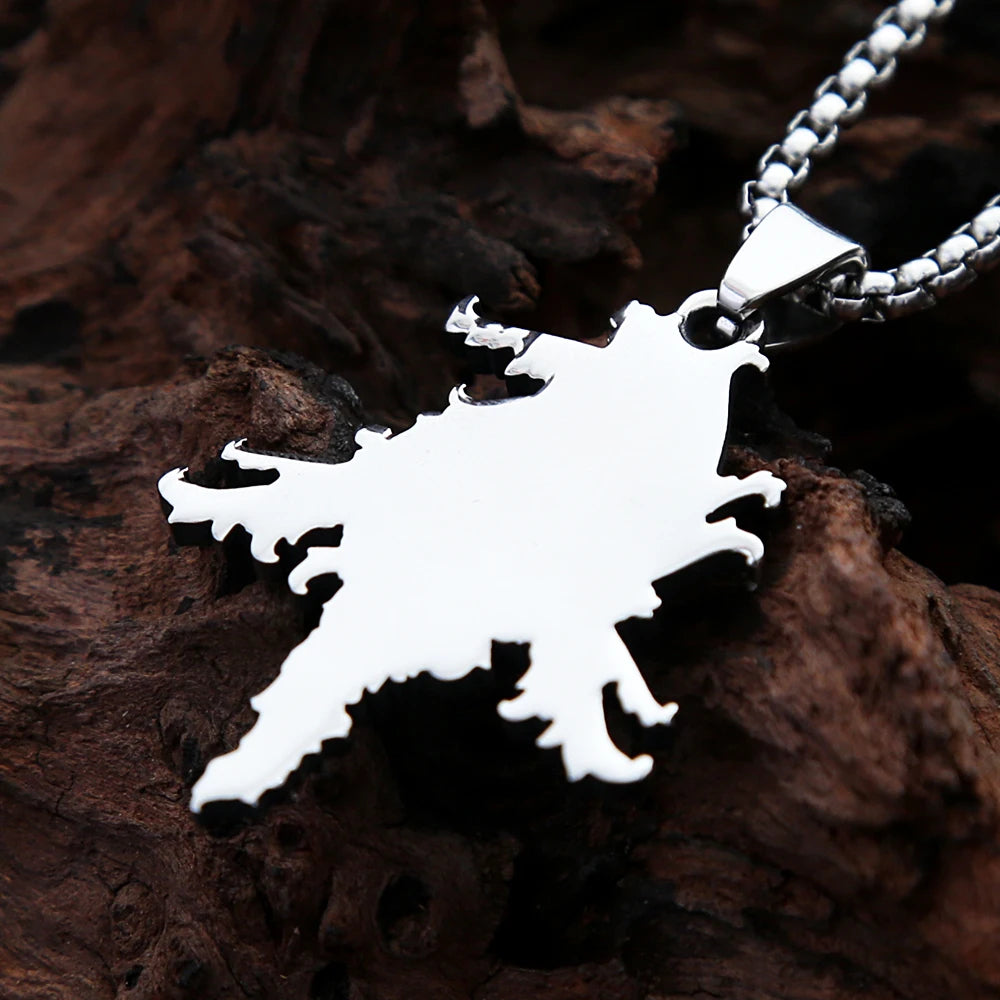 Gothic Death Skull Pendant — Stainless