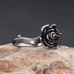 Black Rose Ring — Stainless Steel