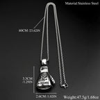 Russian National Emblem Boxing Gloves Chain For Men Stainless Steel Silver Color Power Street Party Hiphop Male