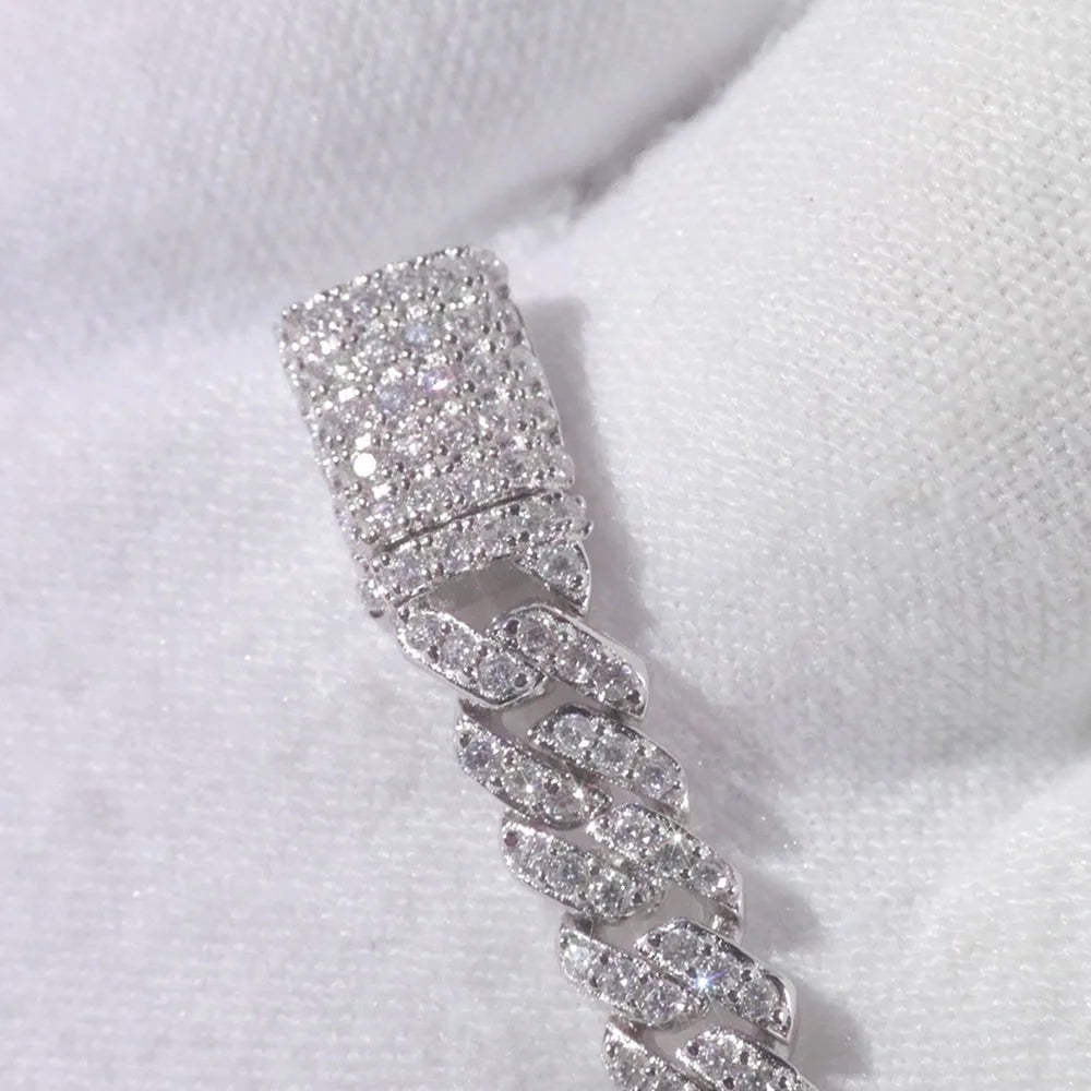 Gold VVS Moissanite Cuban Necklace 6MM