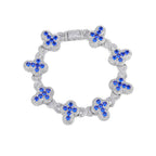Iced Out Cross Bracelet Stainless Steel 20MM