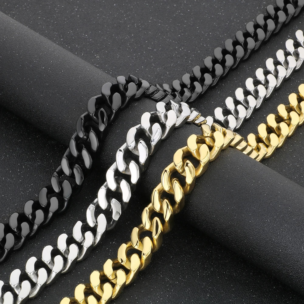 Massive Cool 20mm Width 70cm Long Chain Man Necklace 316L Stainless Steel Curb Cuban Link Chains On Neck Jewelry Men's