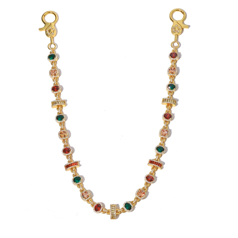 Iced Out Waist Chain Colored Zircon Geometric