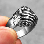 Handshake Deal Stainless Steel Men Rings Punk New In For Male Women Fashion Jewelry Creativity Gift