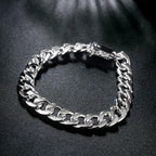 Heavy 10mm Chain Link Bracelet Necklace Set 24 Inch
