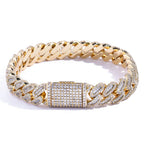 Iced Out Cuban Chain Necklace Stainless Steel 12MM