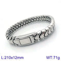 Brushed Man Bracelet for Men 12MM Matte Solid Stainless Steel Men's On Hand Bands Bracelets Male Jewelry Iron Mannen