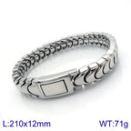 Brushed Man Bracelet for Men 12MM Matte Solid Stainless Steel Men's On Hand Bands Bracelets Male Jewelry Iron Mannen