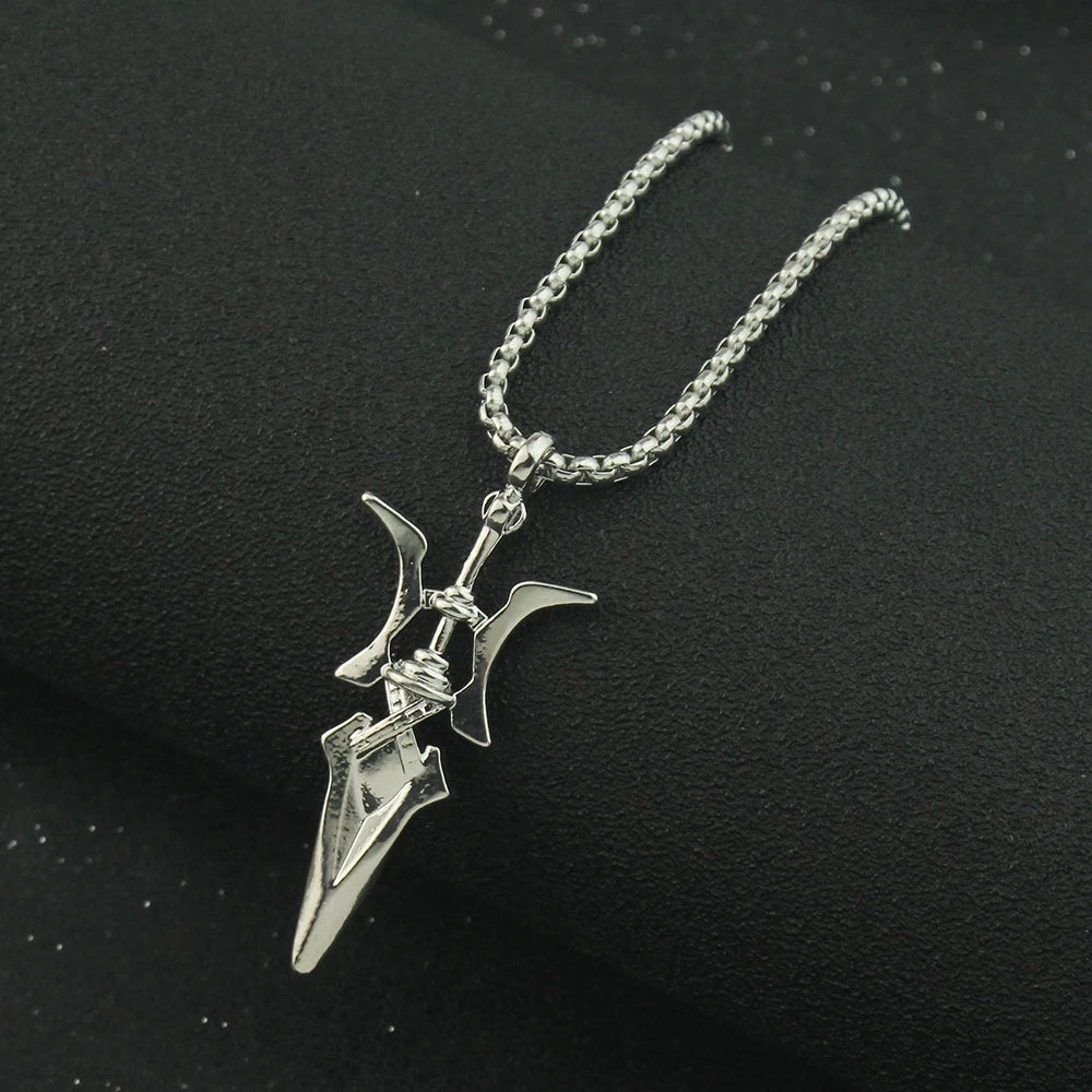 Death Note Halberd Pendant Necklace Misa Amane Cosplay Earrings Adornment Halloween Goth Cross Jewelry Christmas Valentines Gift