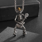 Guitar Skeleton Pendant Necklace — Statement