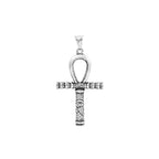 Cross Anubis Steel Pendant Vintage Egyptian Eye