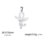LIKGREAT Egyptian Ankh Cross Egypt Eye Pendant for Necklace Earrings Stainless Steel Eye of Horus Charms for Jewelry