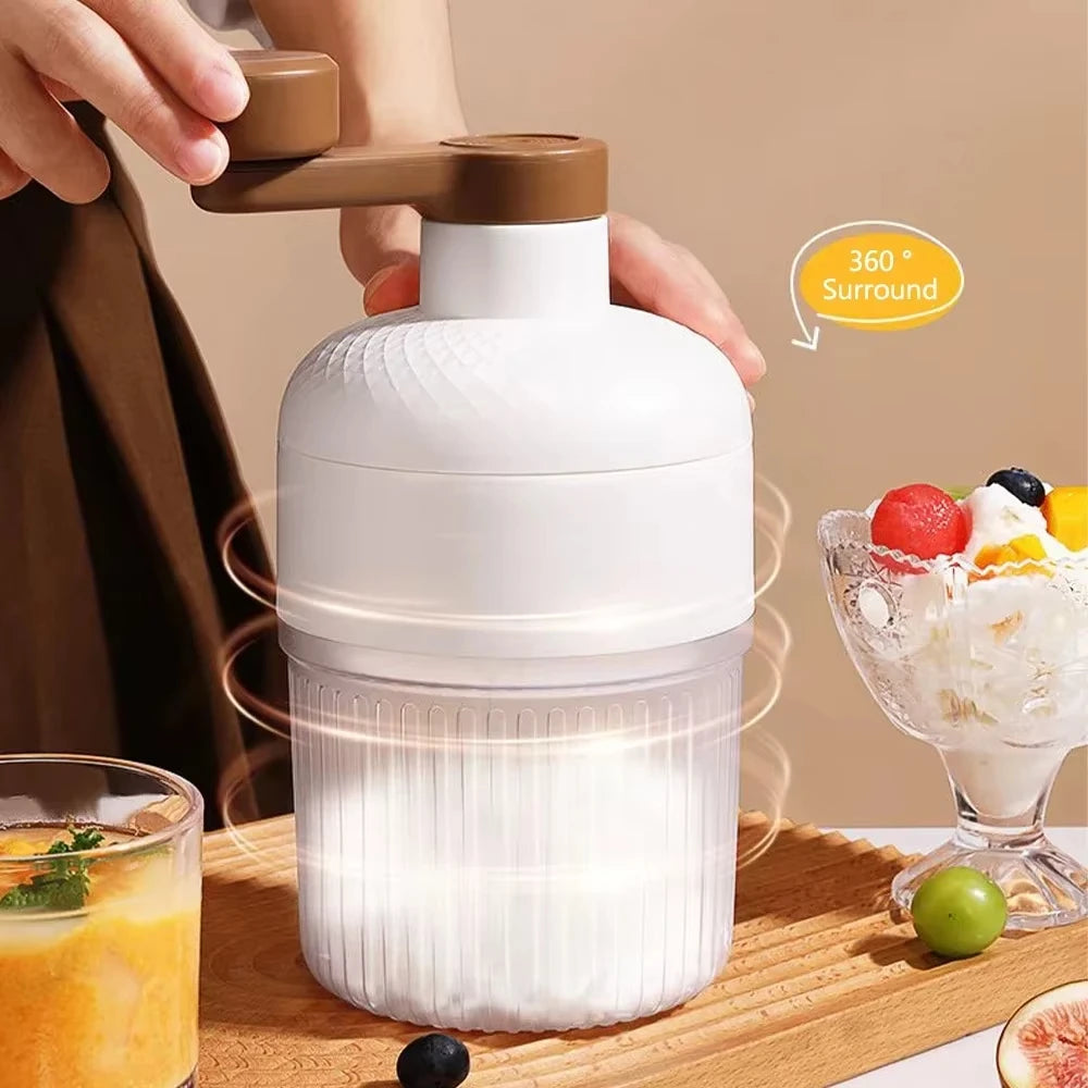 Manual Shaved Ice Maker Machine Set With Ice Trays Ideal for Making Snowcones and Slushy Household Portable Small Hail