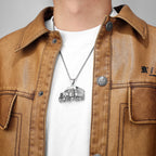 Truck Driver Pendant Necklace — Stainless Steel