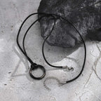 Vnox Retro Niche Viking Mobius Necklaces For Men Stainless Steel Round Pendant With 60cm Rope/Metal Chain Four Color