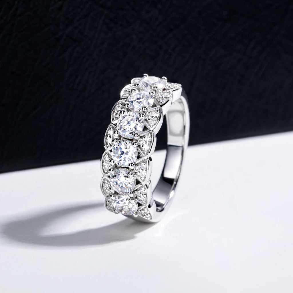 Iced Out Eternity Ring — 925 Silver