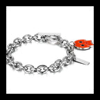 Skull Pendant Chain Bracelet — Stainless