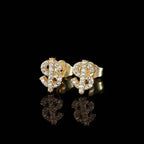 American Full Diamond Dollar Letter Stud Men's Senior Sense Super Flash Hip Hop Trend Niche Men's And Women's Fashion Earrings
