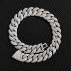 Luxury Jewelry 24mm Diamond Chain Men Iced Out Bling CZ Silver/Gold Plated Rapper Hip Hop Thick Cuban Link Necklace Gift for Him