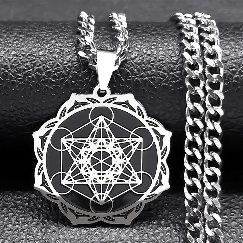 Angel Metatron Pendant Necklace — Stainless Steel