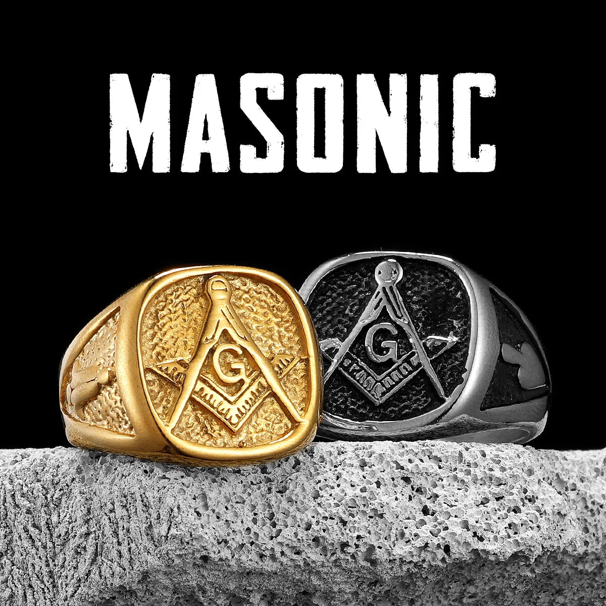 Masonic Ring — Stainless Steel