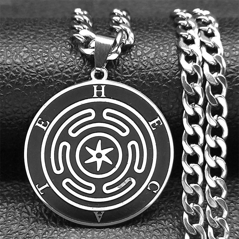 Greek Myth Silver Chain Mythology Hecate Wheel