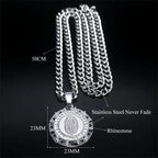 Holy Mary Steel Pendant Virgin Medal Our Lady