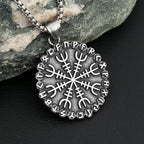 Norse Compass Pendant Necklace — Stainless Steel