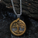 Yggdrasil Tree of Life Pendant Necklace — Mixed Metal