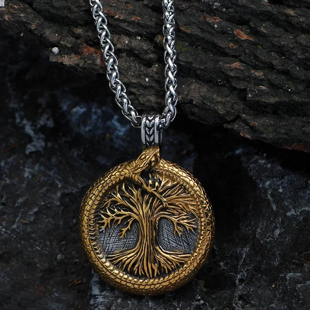 Yggdrasil Tree of Life Pendant Necklace — Mixed Metal