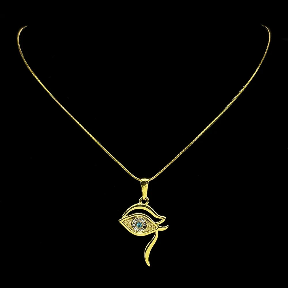 Eye of Horus Pendant Necklace — Stainless Steel