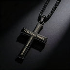 Catholic Cross Stainless Steel Pendant Necklace