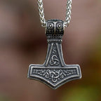 2024 New Fashion Viking Thor's Hammer Pendant Raven Pendant For Men 316L Stainless Steel Jewelry Gift