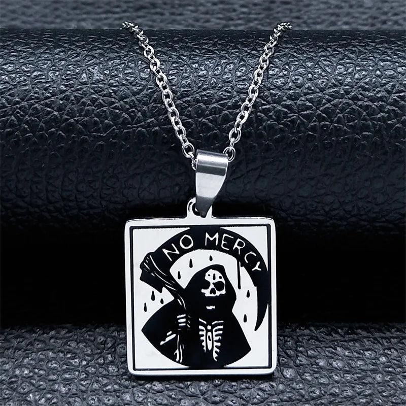Sigil Lucifer Enamel Pendant Necklace — Stainless Steel