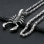 Scorpion Pendant Necklace — Stainless Steel