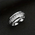 Music Enthusiasts, Musicians' Gifts, Exquisite Jewelry Fashionable Men's Stainless Steel Piano Rings, Fashionable Wedding Rings