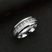 Piano Stainless Steel Ring